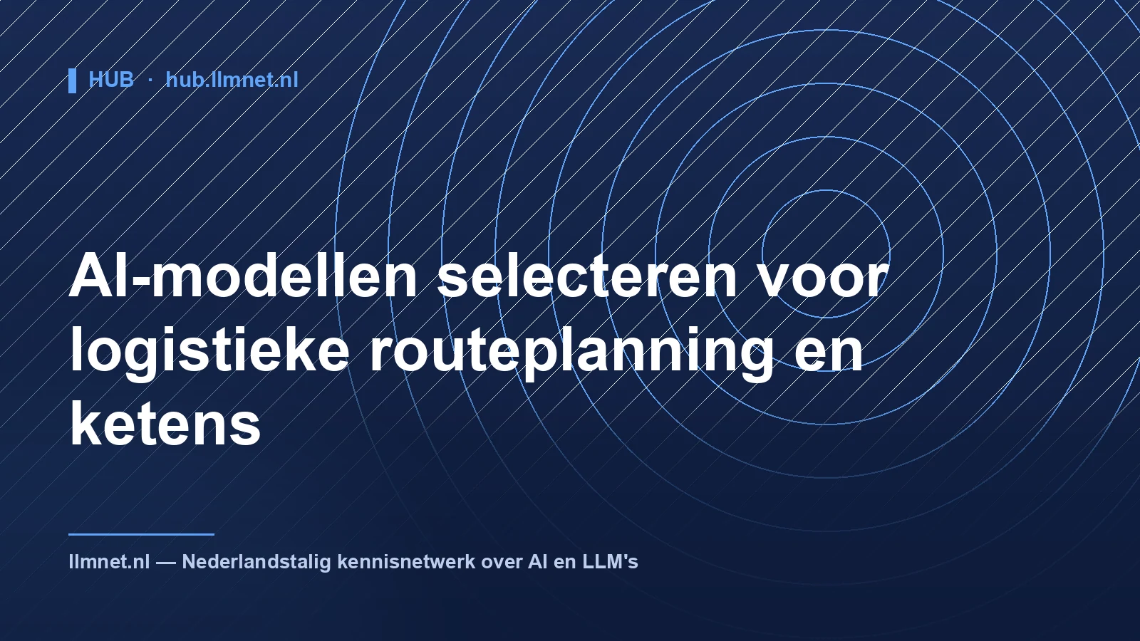 AI-modellen voor Logistieke Routeplanning en Ketens