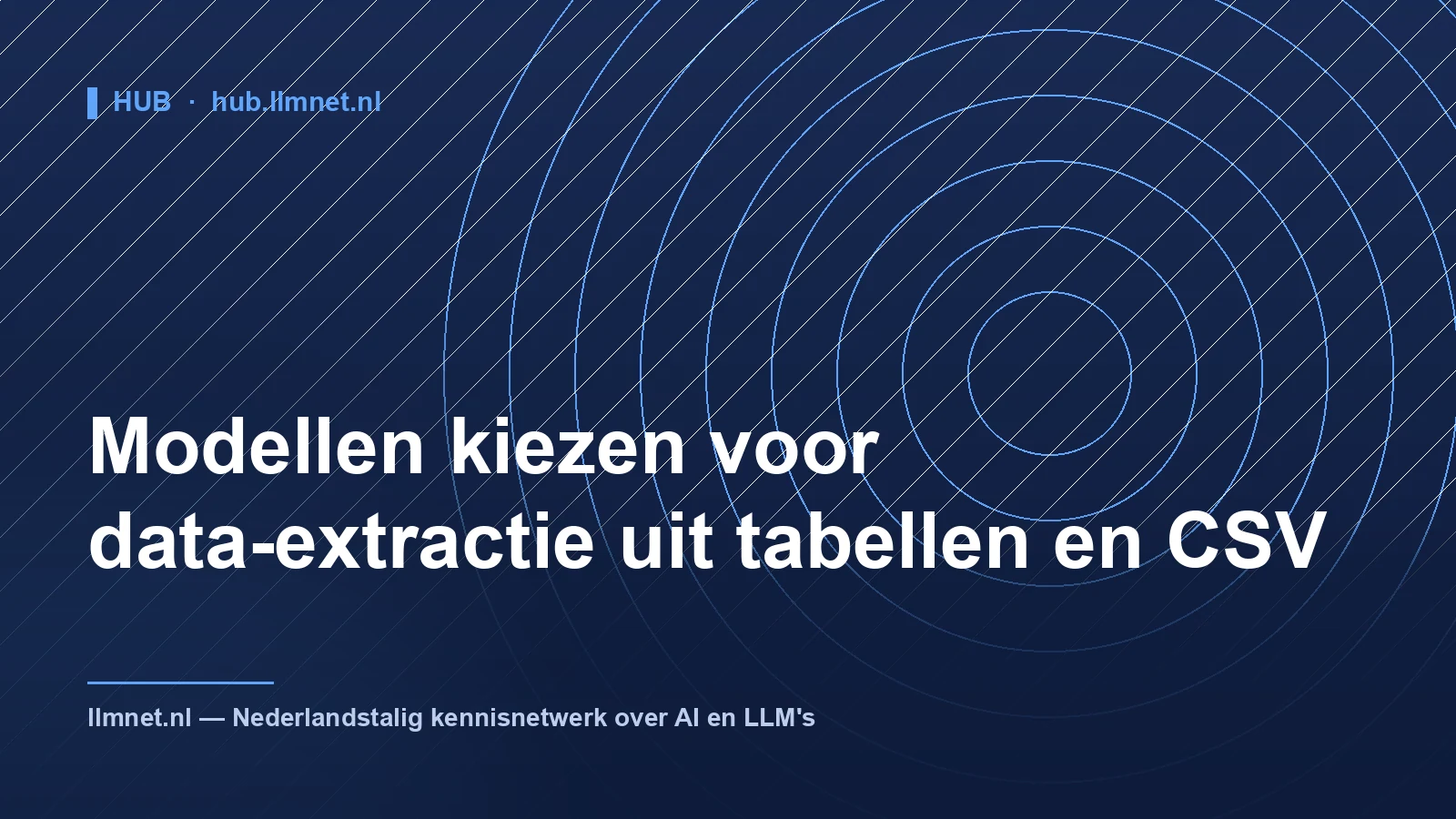 Modellen kiezen voor data-extractie uit tabellen en CSV